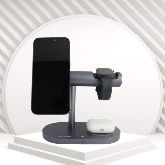 LENYES PW319 شاحن لاسلكي مغناطيسي 3 في 1