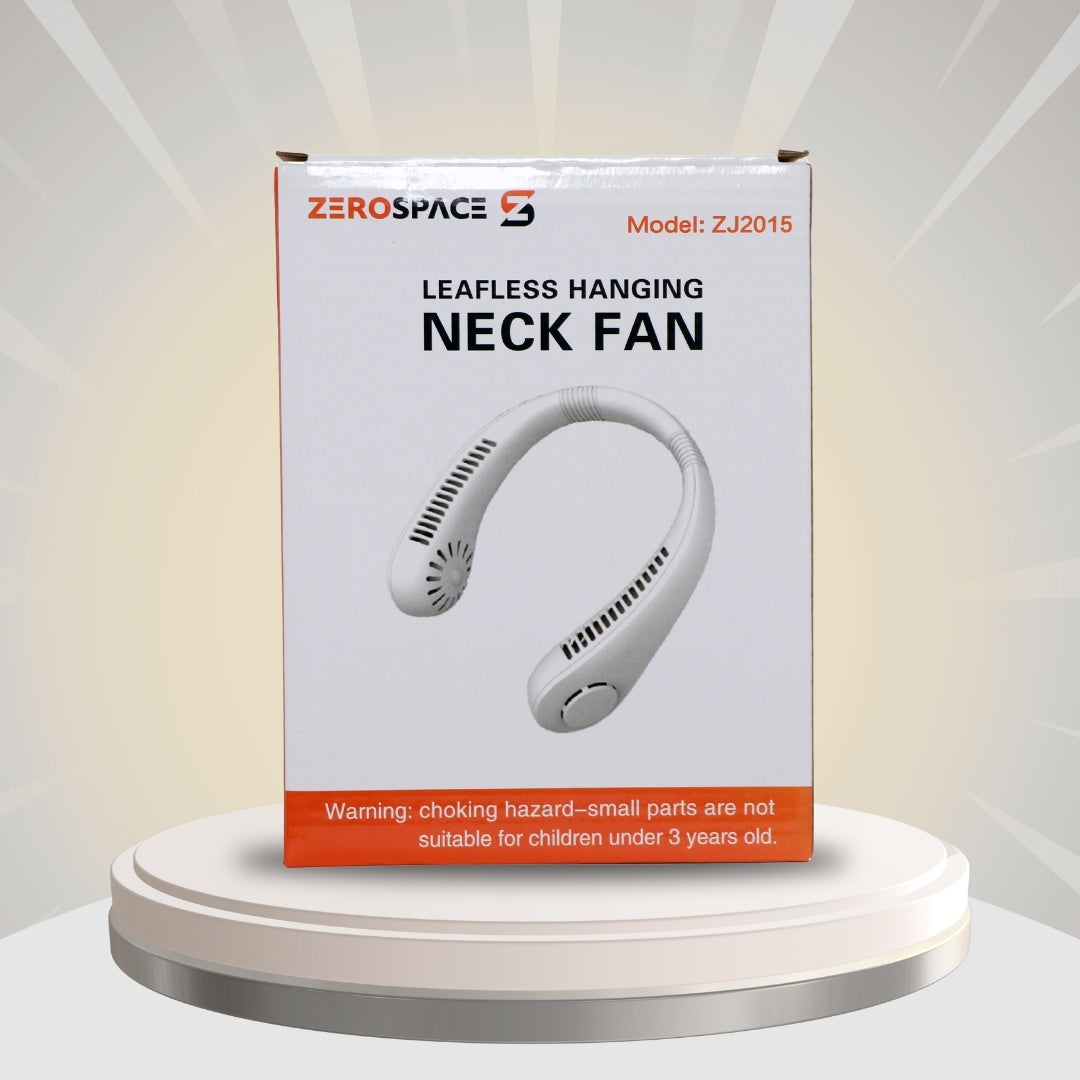 Portable Bladeless Neck Fan – 5000mAh, 5-Speed, Quiet & Hands-Free Cooling