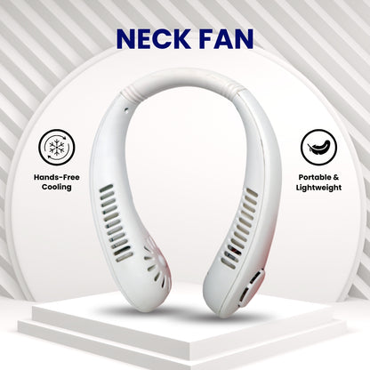 Portable Bladeless Neck Fan – 5000mAh, 5-Speed, Quiet & Hands-Free Cooling