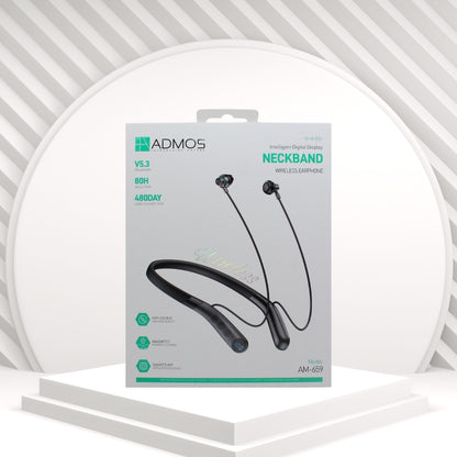 سماعة الرقبة اللاسلكية ADMOS AM-659 باللون الأسود