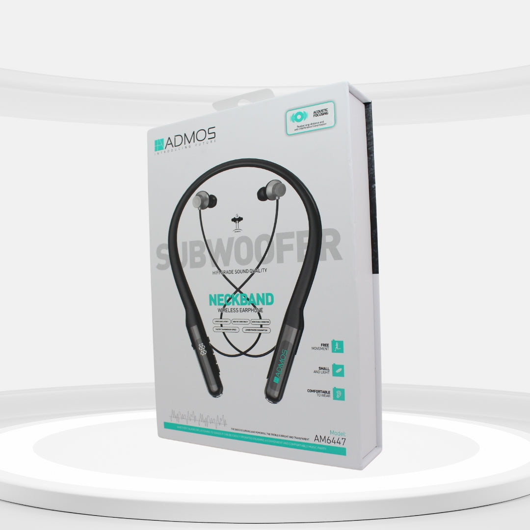 سماعة أذن بلوتوث حول العنق ADMOS AM6447 مع مضخم صوت
