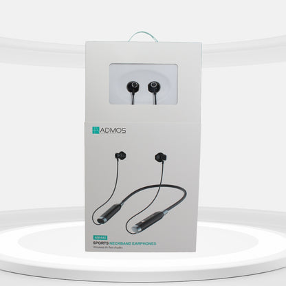AM 642 أدْموس سماعة بلوتوث رياضية حول العنق باللون الأسود