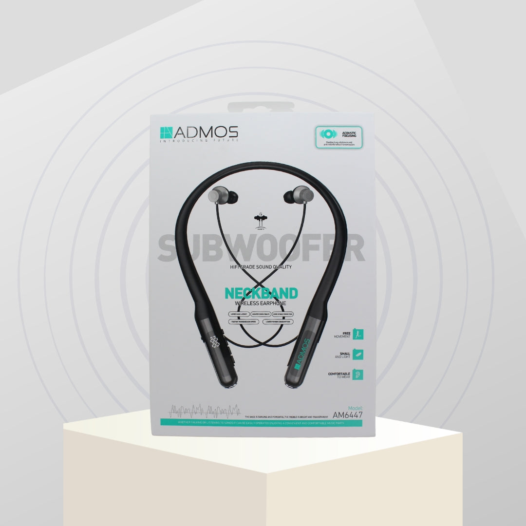سماعة أذن بلوتوث حول العنق ADMOS AM6447 مع مضخم صوت