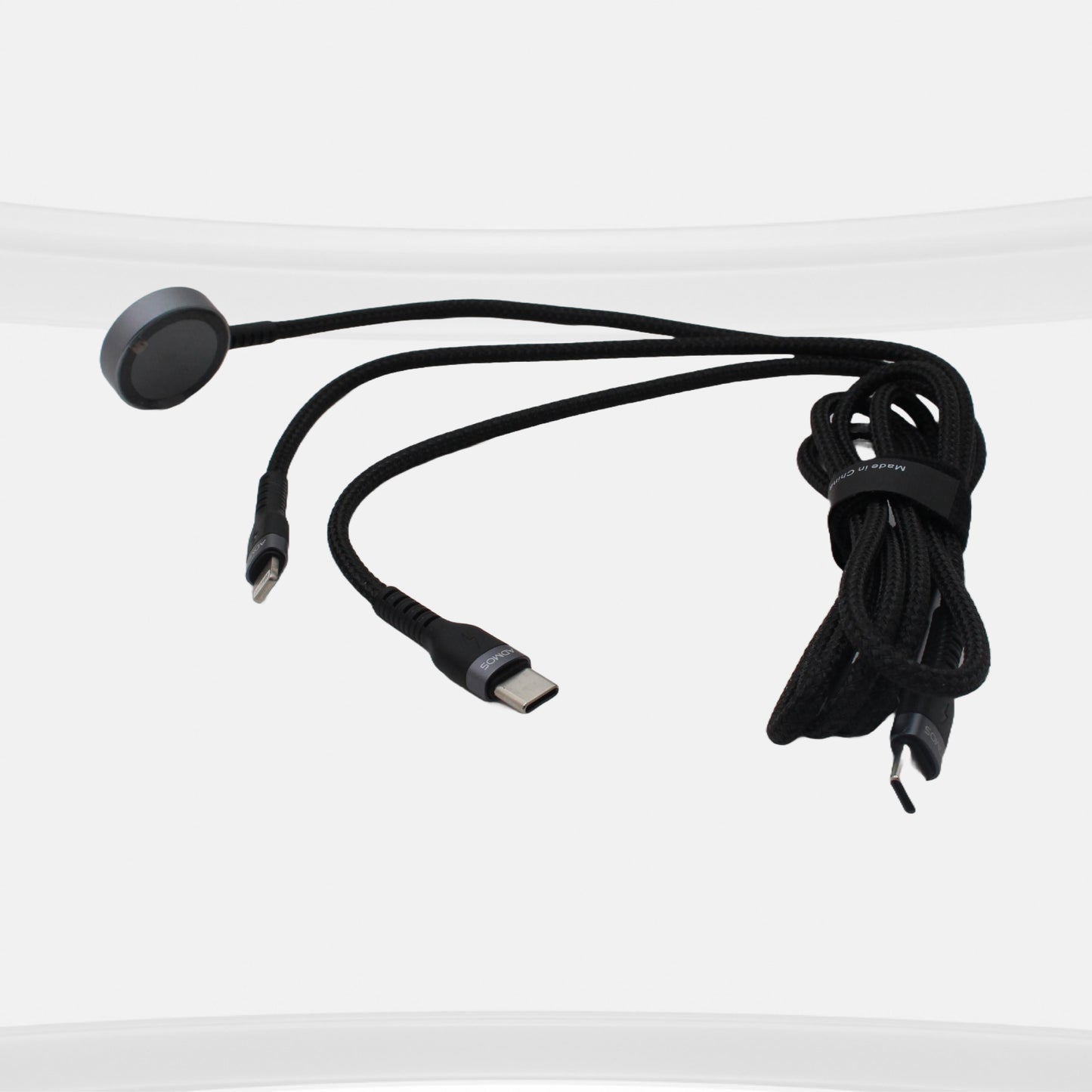 كابل شحن سريع 3 في 1 بقوة PD100W من Admos (الموديل AM‑220)