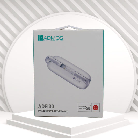 Admos ADF130 سماعات أذن لاسلكية بلوتوث مع ميكروفون وبطارية تعمل لمدة 20 ساعة