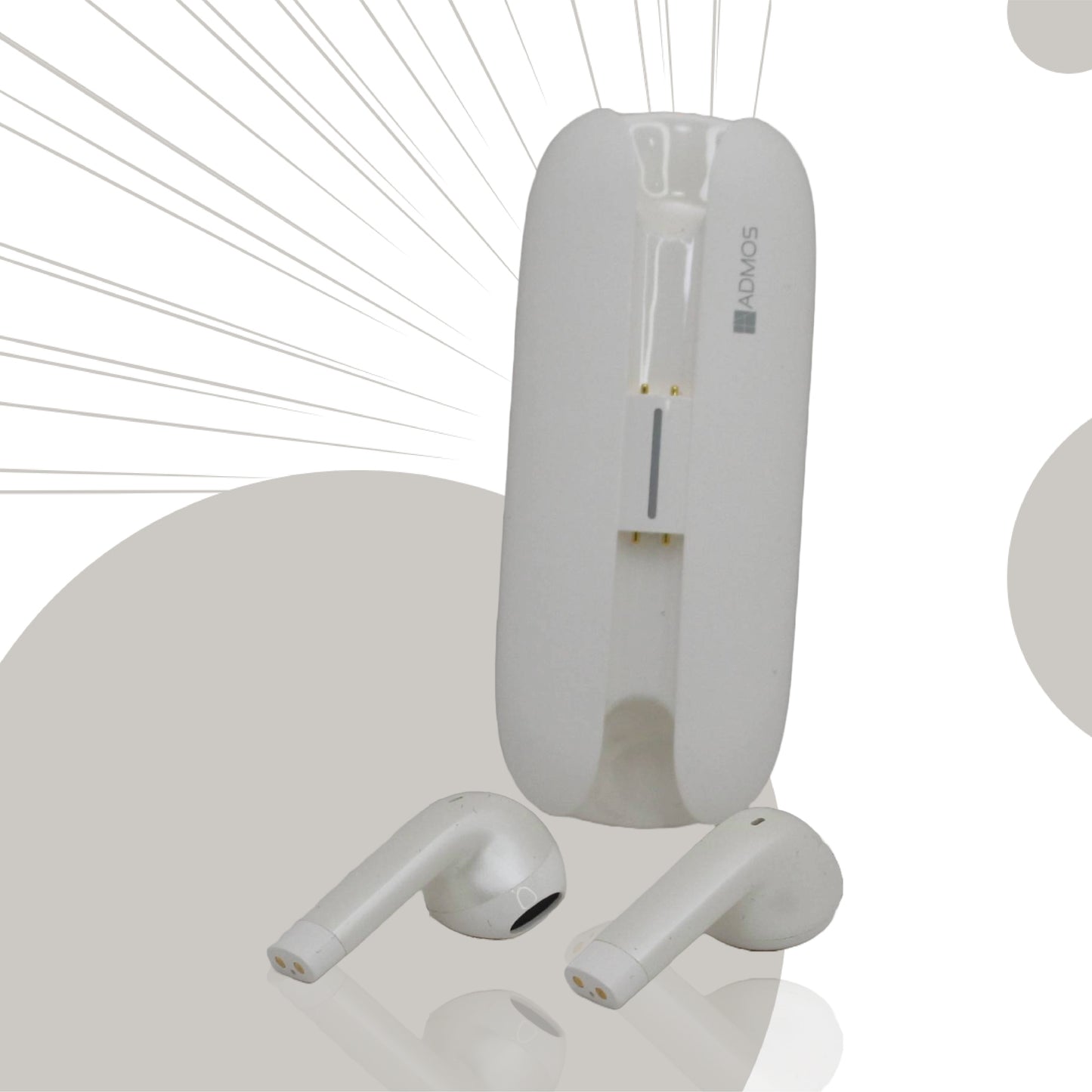 Admos ADF130 سماعات أذن لاسلكية بلوتوث مع ميكروفون وبطارية تعمل لمدة 20 ساعة