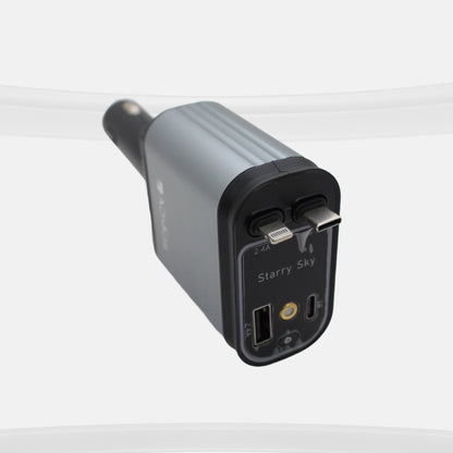 شاحن السيارة ADMOS AM8006 بقوة 22.5 واط مع ضوء ليلي وكابلات شحن مدمجة