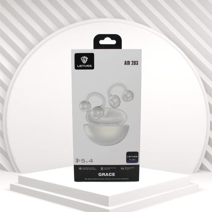 لينيس AIR 203 سماعات بلوتوث 5.4 بتصميم مفتوح على الأذن مع خطافات للأذن