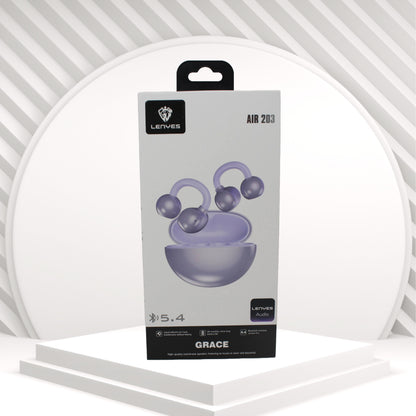 لينيس AIR 203 سماعات بلوتوث 5.4 بتصميم مفتوح على الأذن مع خطافات للأذن