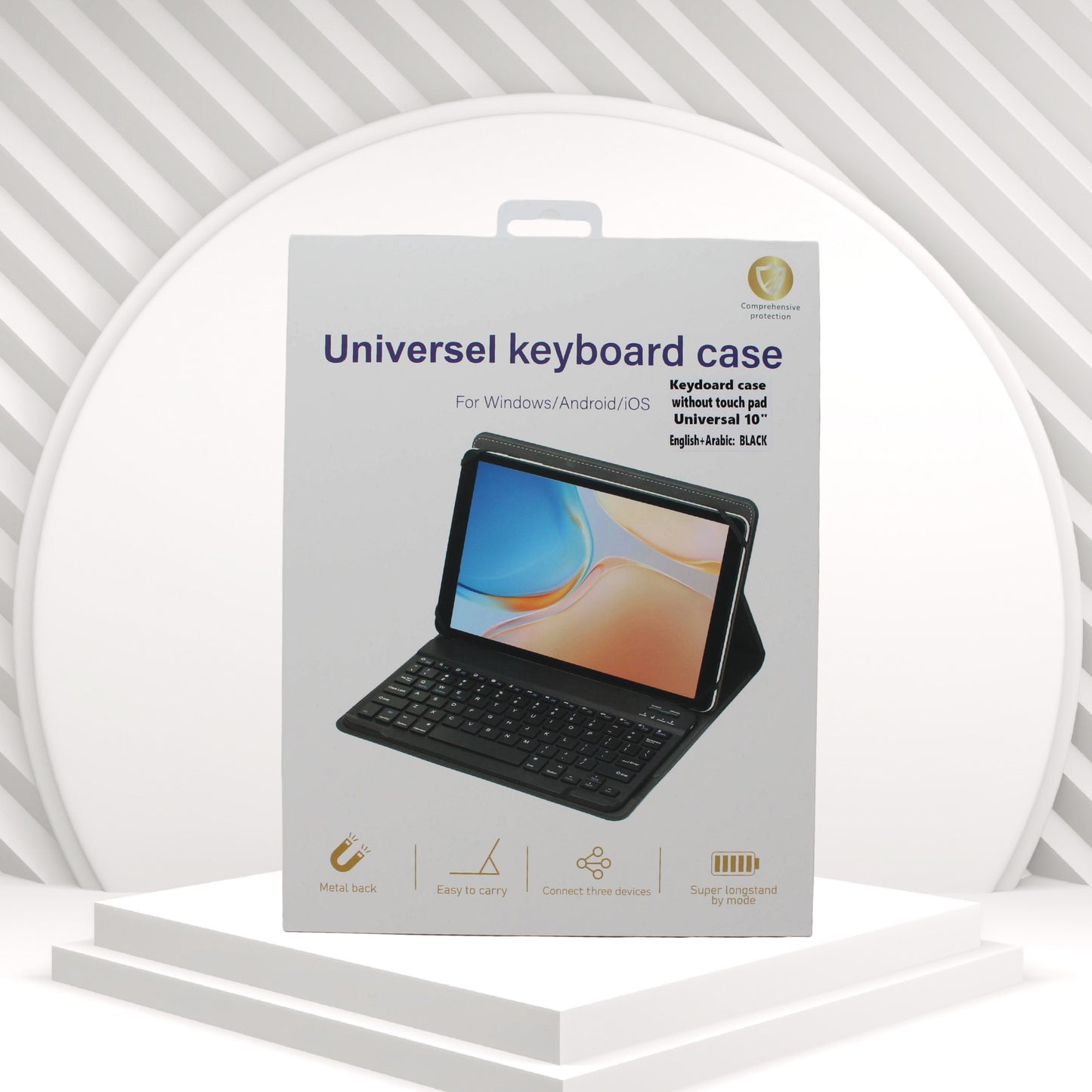 جراب لوحة مفاتيح عالمي لأجهزة Windows / Android / iOS (10 بوصة)