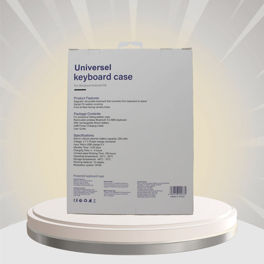 جراب لوحة مفاتيح عالمي لأجهزة Windows / Android / iOS (10 بوصة)