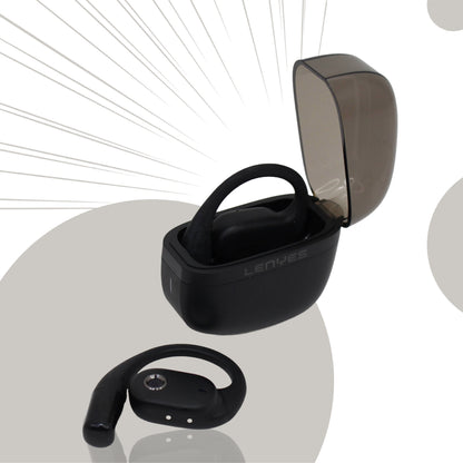 سماعات الأذن اللاسلكية Lenyes AIR 211 مع ميكروفون، باللون الأسود