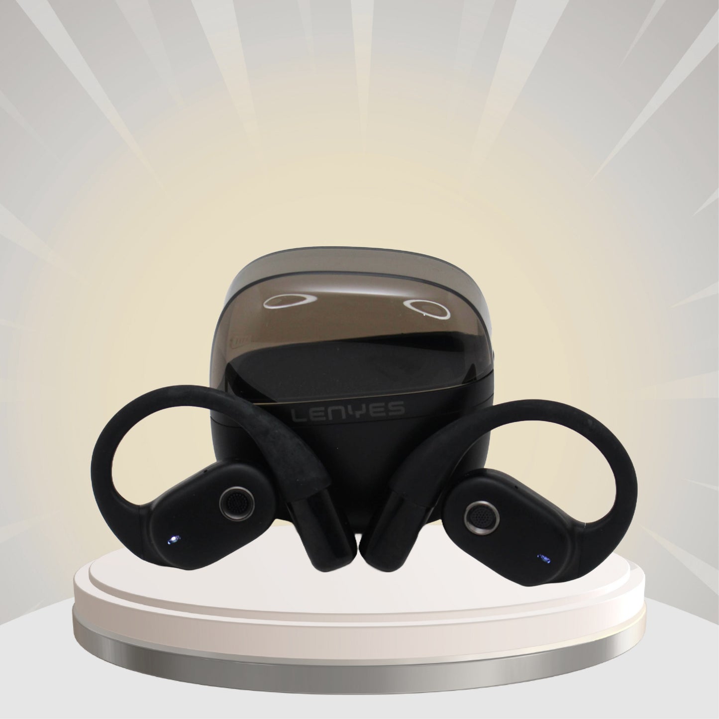 سماعات الأذن اللاسلكية Lenyes AIR 211 مع ميكروفون، باللون الأسود