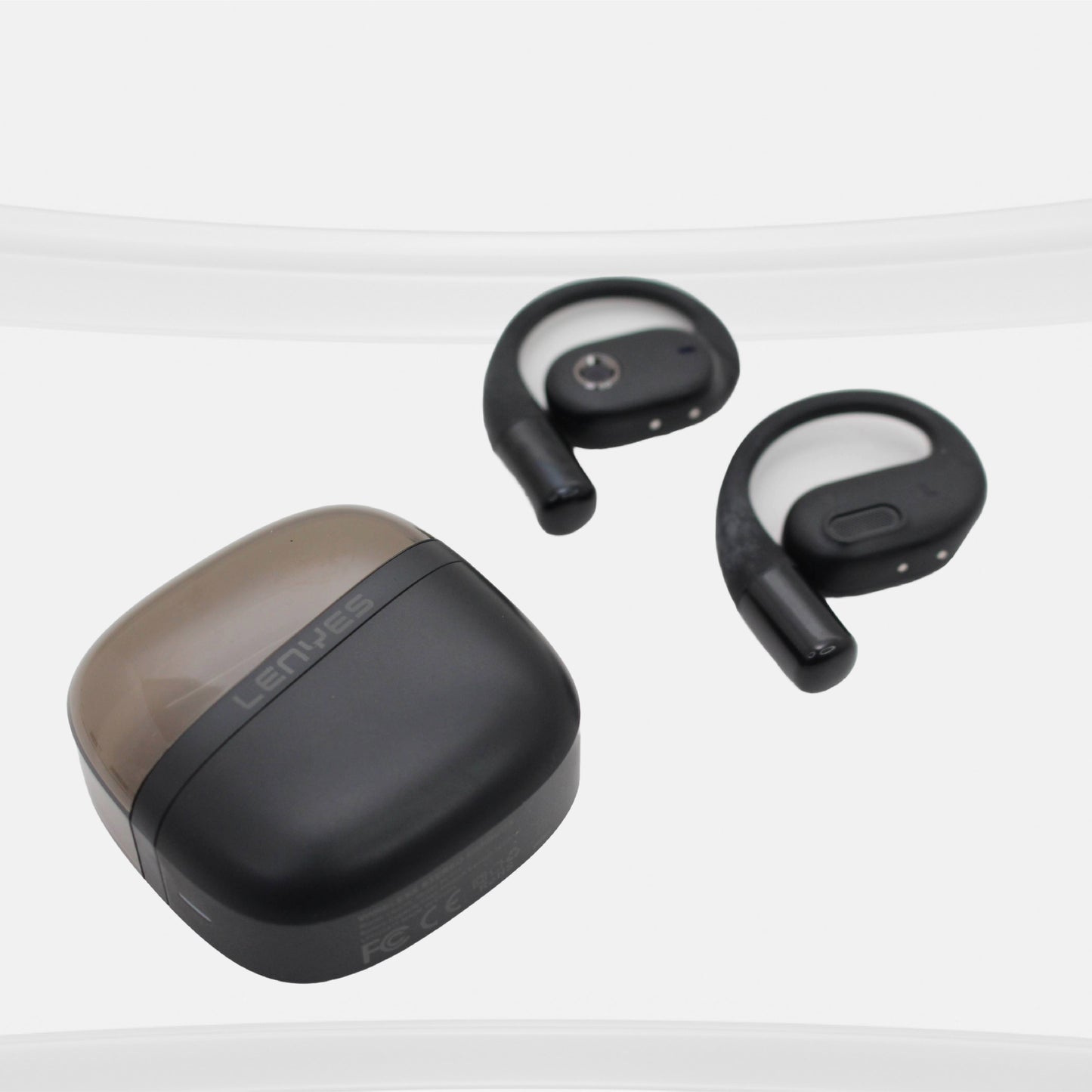 سماعات الأذن اللاسلكية Lenyes AIR 211 مع ميكروفون، باللون الأسود